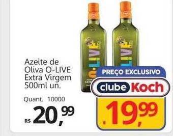 Supermercados Koch Azeite de oliva o-live extra virgem oferta