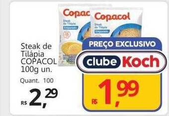 Supermercados Koch Steak de tilápia copacol oferta