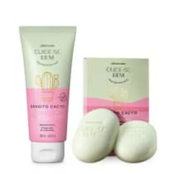 O Boticário Combo cuide-se bem bendito cacto: loção corporal 200ml + 2 sabonetes em barra 80g cada oferta