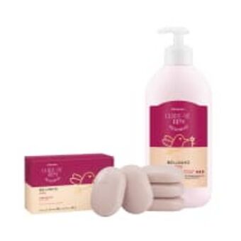 O Boticário Combo cuide-se bem beijinho: loção hidratante, 400ml + sabonete em barra, 5 un. 80g cada oferta