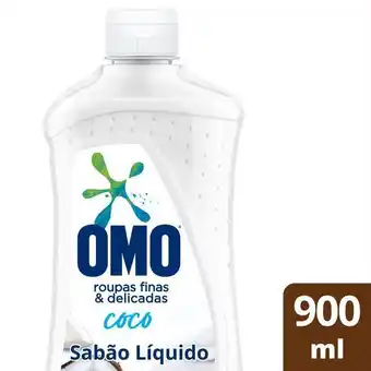 Supermercados Mateus Sabão líquido omo roupas finas e delicadas coco 900ml oferta