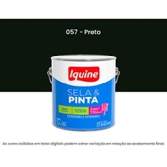 Bemol Tinta acrilica iquine standard fosco 3,2l sela & pinta 057 preto (mp) oferta
