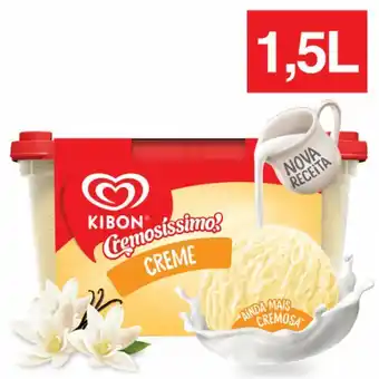 Sorvete kibon cremosíssimo creme 1.5l
