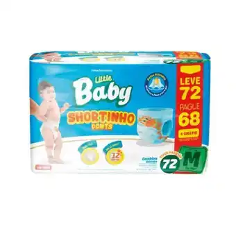 Supermercados Mateus Fralda descartável shortinho tamanho m 72x oferta
