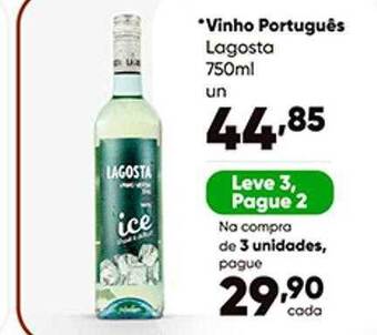 Zaffari Vinho português lagosta leve 3 pague 2 oferta