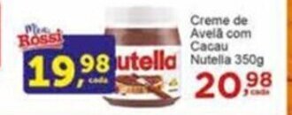 Rossi Supermercado Creme de Avelã com Cacau Nutella 350g oferta