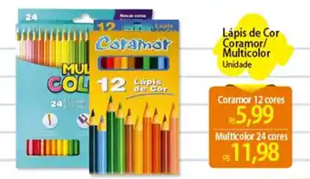 Atacadão Lápis de Cor Coramor/ Multiucolor unidade 12 cores oferta