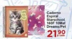 Caderno Espiral Starschool 160F 10Mat Dreams/ pet
