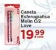 Caneta Esferografica Molin c/2 Love