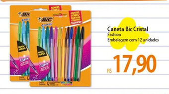 Atacadão Caneta Bic Cristal 12 unidades oferta