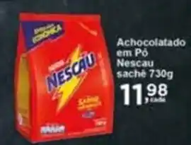 Rossi Supermercado Achocolatado em pó Nescau saché 730g oferta