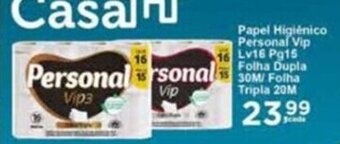 Rossi Supermercado Papel Higiênico Personal Vip Lv16 Pg15 Folha Dupla 30m/ Folha Dupla 20m oferta