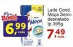 Rossi Supermercado Leite Cond. Moça Semidesnatado tp 395g oferta