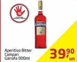 Tenda Atacado Aperitivo bitter campari 900ml oferta