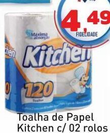 Toalha de papel kitchen c/ 02 rolos