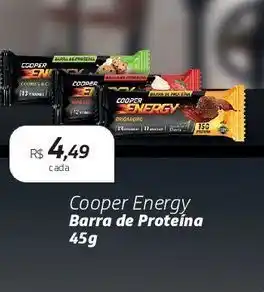 Drogal Cooper energy barra de proteína 45g oferta