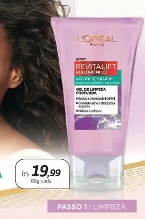 Drogal L'oréal revitalift hialurónico gel de limpeza profunda 80g oferta