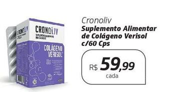 Drogal Cronoliv suplemento alimentar de colágeno verisol c/60 cps oferta