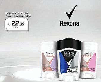 Drogal Desodorante rexona clinical fem/masc 48g oferta
