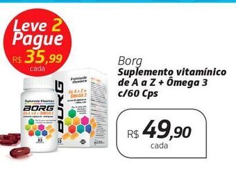Drogal Borg suplemento vitamínico de a a z + ômega 3 c/60 cps oferta
