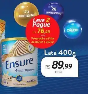 Drogal Ensure lata 400g oferta