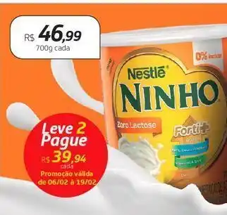 Drogal Nestlé ninho zero lactose 700g oferta