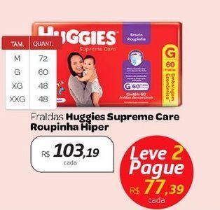 Drogal Fraldas huggies supreme care roupinha hiper oferta