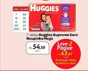 Drogal Fraldas huggies supreme care roupinha mega oferta