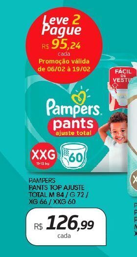 Drogal Pampers pants top ajuste total m 84|g 72|xg 66|xxg 60 oferta
