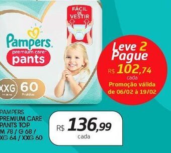 Drogal Pampers premium care pants top m 78|g 68|xg 64|xxg 60 oferta