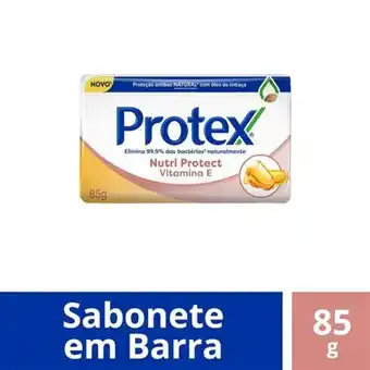 Sabonete antibacteriano em barra nutri protect vitamina e protex85g