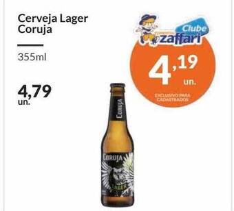 Zaffari Cerveja lager coruja oferta