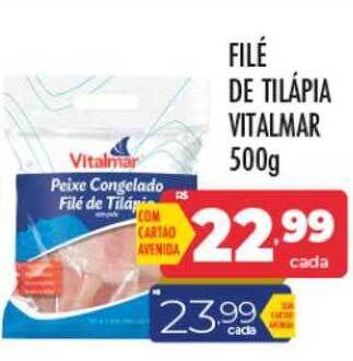 Supermercados Avenida Filé de tilápia vitalmar oferta