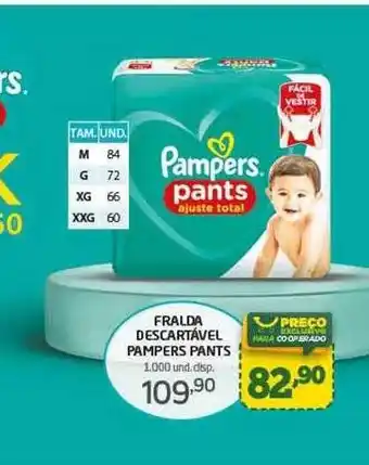Cooper Fralda descartável pampers pants oferta