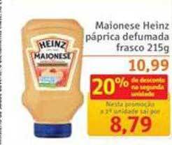 Sonda Maionese heinz páprica defumada frasco oferta