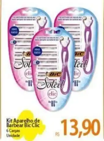 Kit Aparelho de Barbear Bic Clic 6 cargas