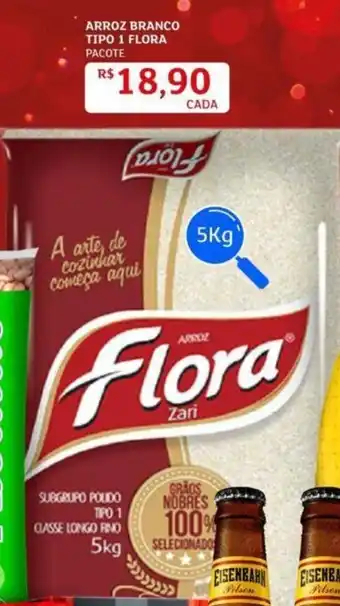Assaí Atacadista Arroz branco Tipo 1 Flora 5kg oferta