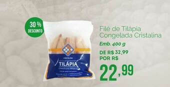 Oba Hortifruti Filé De Tilápia Congelada Cristalina 30% Desconto 400g oferta