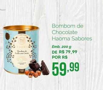 Oba Hortifruti Bombom De Chocolate Haoma Sabores 200g oferta