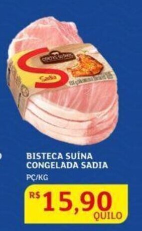 Assaí Atacadista Bisteca Suína Congelada Sadia oferta