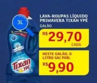 Assaí Atacadista Lava roupas Líquido Primavera Tixan Ypê 3L oferta