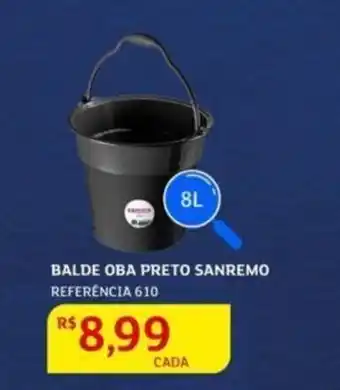 Assaí Atacadista Balde Oba Preto Sanremo 8L oferta