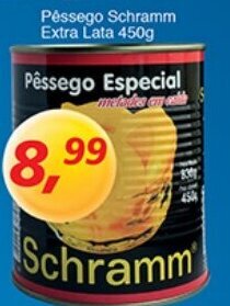 Supermercados Guanabara Pessego Schramm Extra Lata 450g oferta