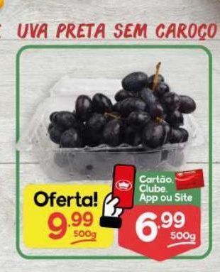 Supermercados Princesa Uva preta sem caroço 500g oferta