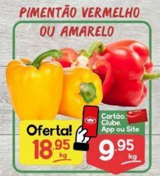 Supermercados Princesa Pimentão vermelho ou amarelo kg oferta
