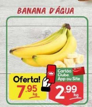 Supermercados Princesa Banana d'água kg oferta