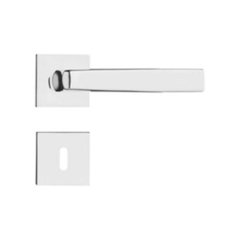 Fechadura para porta interna cromado 55mm comum com roseta acqua star pado