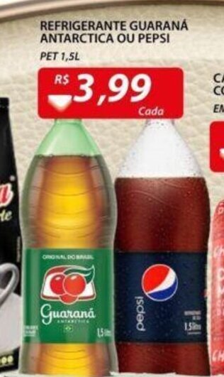 Assaí Atacadista Refrigerante Guaraná Antarctica ou Pepsi 1.5L oferta