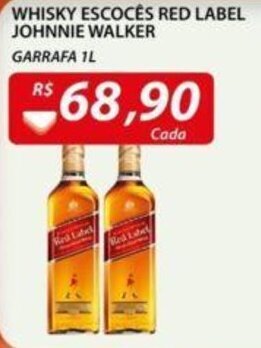 Assaí Atacadista Whisky Escocês Red Label Johnnie Walker 1L oferta