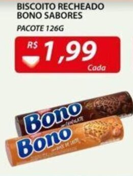 Assaí Atacadista Biscoito Recheado Bono sabores 126g oferta